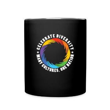 Célébrer la diversité De nombreuses cultures Nation Anti - Mug uni - noir - Devant