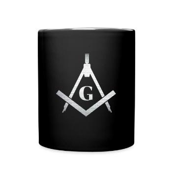 Illuminati Symbol Freimaurer Verschwörung Pyramide Geschenk - Tasse einfarbig - Schwarz - Vorne