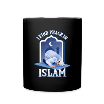 Peace In Islam Muslim Allah Prayer Mosque Namaz - Full Colour Mug - black - Front