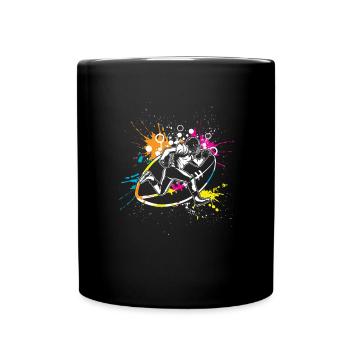 Colorful Rugby Player Rugby American Football Gift - Full Colour Mug - black - Front