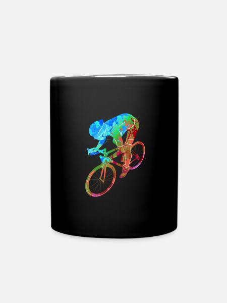 Radfahren Fahrrad Mountainbike Radfahren Fahrrad Geschenk - Tasse einfarbig - Schwarz