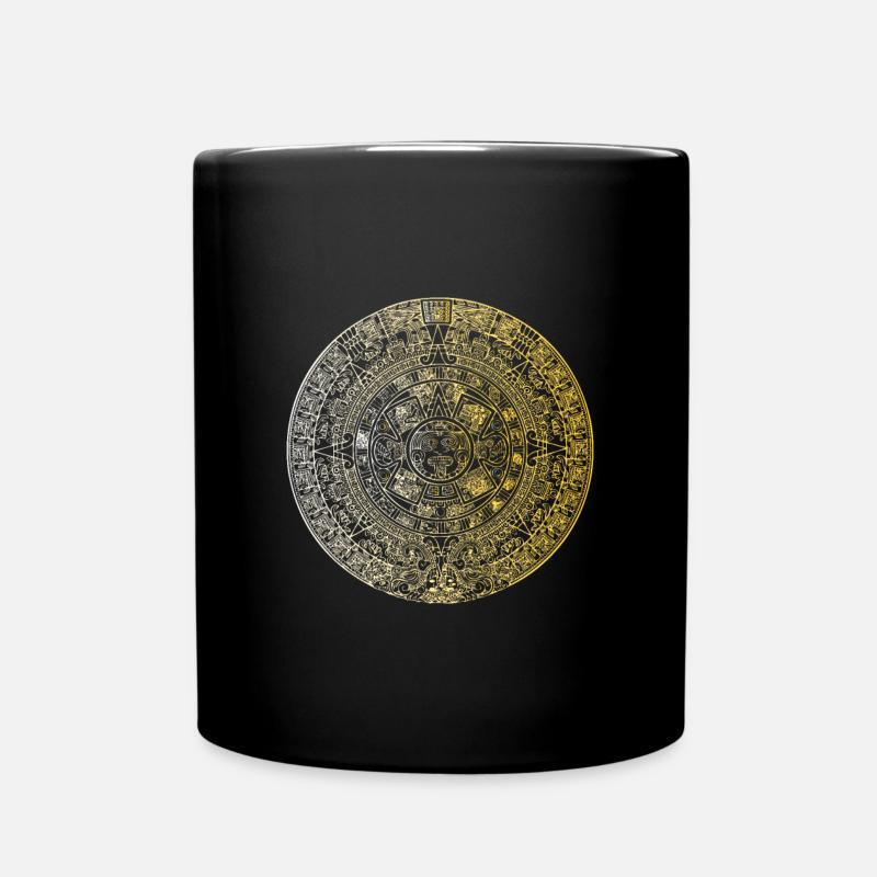 Maya-Kalender Aztekische Inka-Kultur-Zivilisation - Tasse einfarbig - Schwarz
