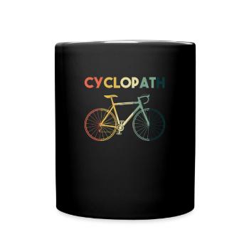 Cyclopath Cyclist Bike Cycling Mountain Bike Gift - Full Colour Mug - black - Front