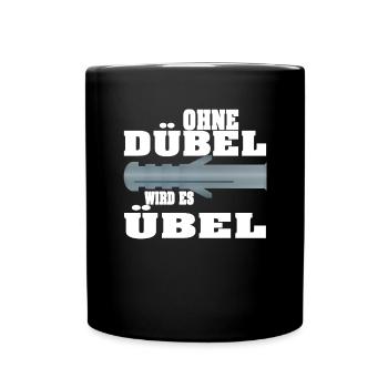 ohne dübel weiss - Tasse einfarbig - Schwarz - Vorne