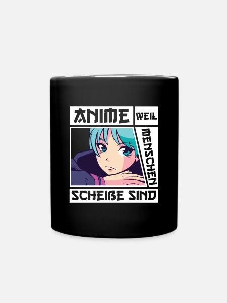 Anime parce que les gens sucent otaku waifu - Mug uni - noir