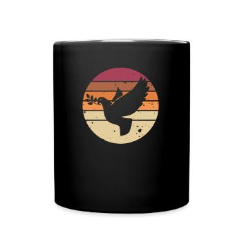 Pigeon fancier pigeons racing pigeons vintage pigeon - Full Colour Mug - black - Front