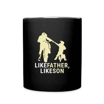 Like Father Like Son Dirt Bike Motocross Race Gift - Full Colour Mug - black - Front