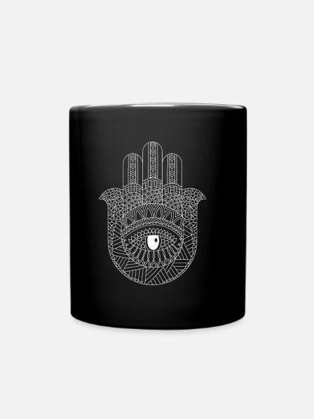Hamsa Symbol Islam Muslim Allah Koran Koran Geschenk - Tasse einfarbig - Schwarz