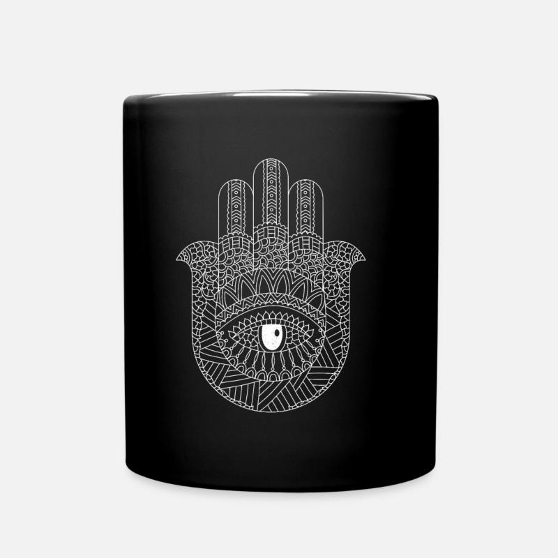 Hamsa Symbol Islam Muslim Allah Koran Koran Geschenk - Tasse einfarbig - Schwarz