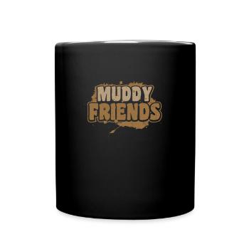 Mud Run Muddy Friends Gift - Full Colour Mug - black - Front