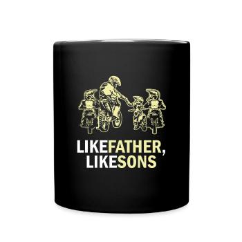 Like Father Like Sons Motocross Dirt Bike Gift - Full Colour Mug - black - Front