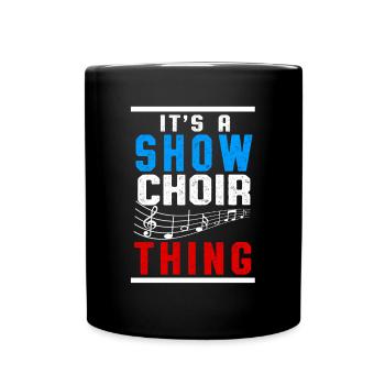 Show Choir Chorus Choral Music Conductor Clef Gift - Full Colour Mug - black - Front