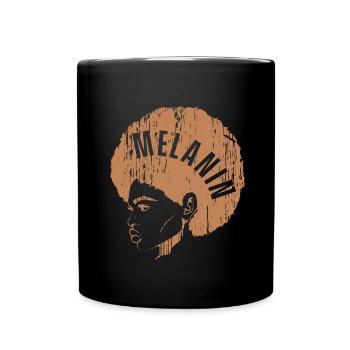 Melanin Woman Girl Queen Black History Month Cadeau - Mug uni - noir - Devant