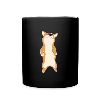 Pembroke walisischen Corgi Hund Besitzer Haustier Tier Geschenk - Tasse einfarbig - Schwarz - Vorne