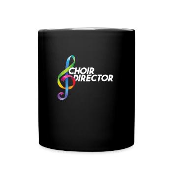 Choir Director Clef Music Chorus Choral Conductor - Full Colour Mug - black - Front