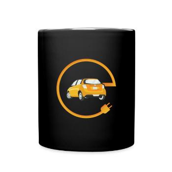 Ecar Elektroauto Fahrer Auto Auto Geschenk - Tasse einfarbig - Schwarz - Vorne