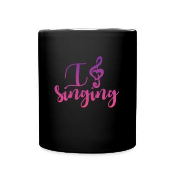 I Love SInging Choir Karaoke Chorus Choral Music - Full Colour Mug - black - Front