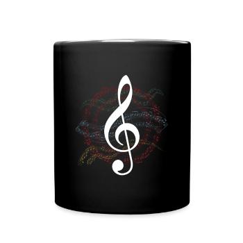 Music Notes Clef Choir Choral Music Chorus Gift - Full Colour Mug - black - Front