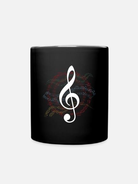 Music Notes Clef Choir Choral Music Chorus Gift - Mug uni - noir