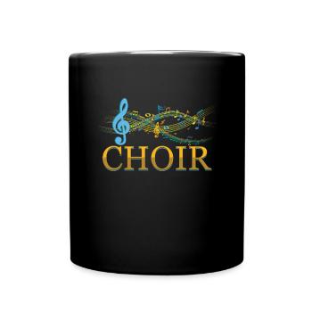 Clef Choir Music Notes Choral Chorus Singing Gift - Full Colour Mug - black - Front
