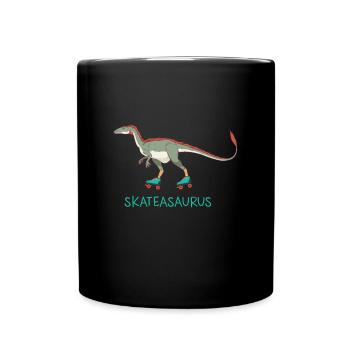 Skateasaurus Dino Patin à roues alignées - Mug uni - noir - Devant
