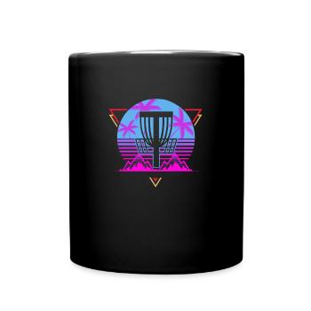 Vintage 80er Jahre Disc Golf Geschenk - Tasse einfarbig - Schwarz - Vorne