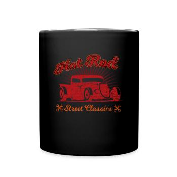 Hot Rod Street Racing Hotrod Vintage Retro Cars - Mug uni - noir - Devant