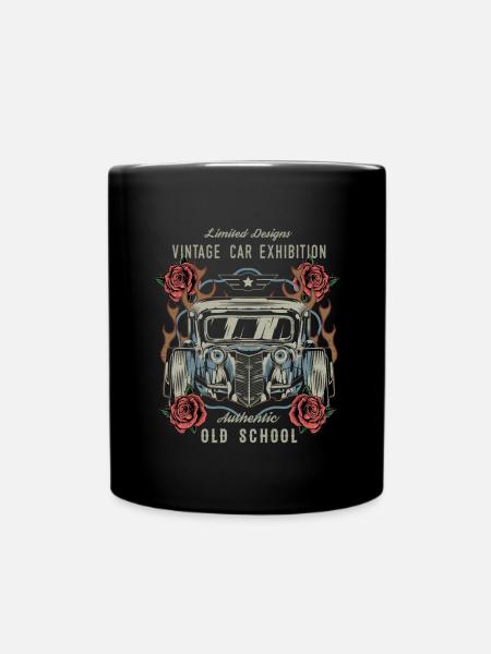 Vintage Cars Hotrod Hot Rod Garage Retro Cadeau - Mug uni - noir