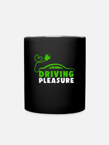 Conducción placer coches eléctricos ECar Electric - Enfärgad mugg - svart
