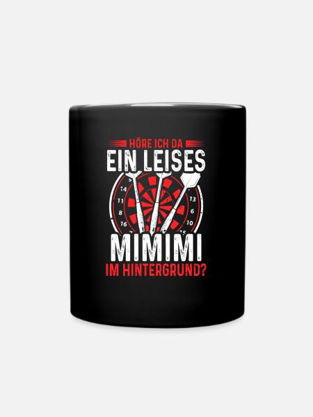 Lustiges Darts Profi MiMiMi Dartscheibe Retro Dart - Tasse einfarbig - Schwarz