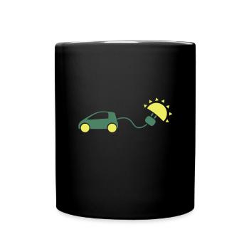 ECar Electric Car Sun Automobile Electric Electricity Cadeau - Mug uni - noir - Devant
