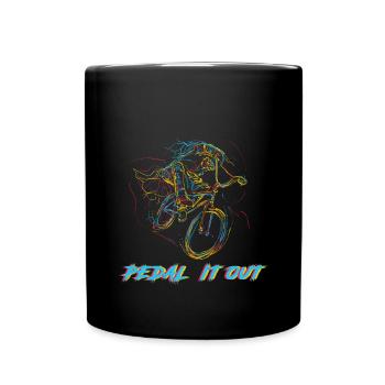 Pedal It Our Biker Abstract Cyclist Cycling - Full Colour Mug - black - Front