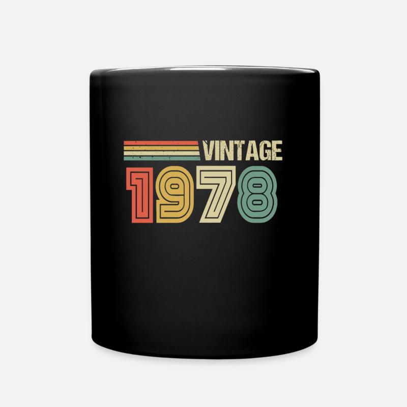 44ème Anniversaire 1978 Vintage Cadeau d’Anniversaire - Mug uni - noir