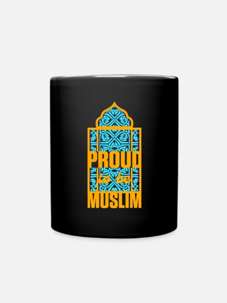 Fier être musulman Islam Allah Coran Mosquée Cadeau - Mug uni - noir