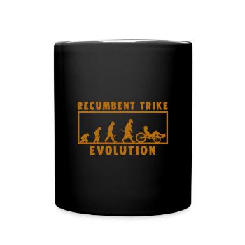 Recumbent Trike Evolution Bike Cycling Biking Gift - Full Colour Mug - black - Front