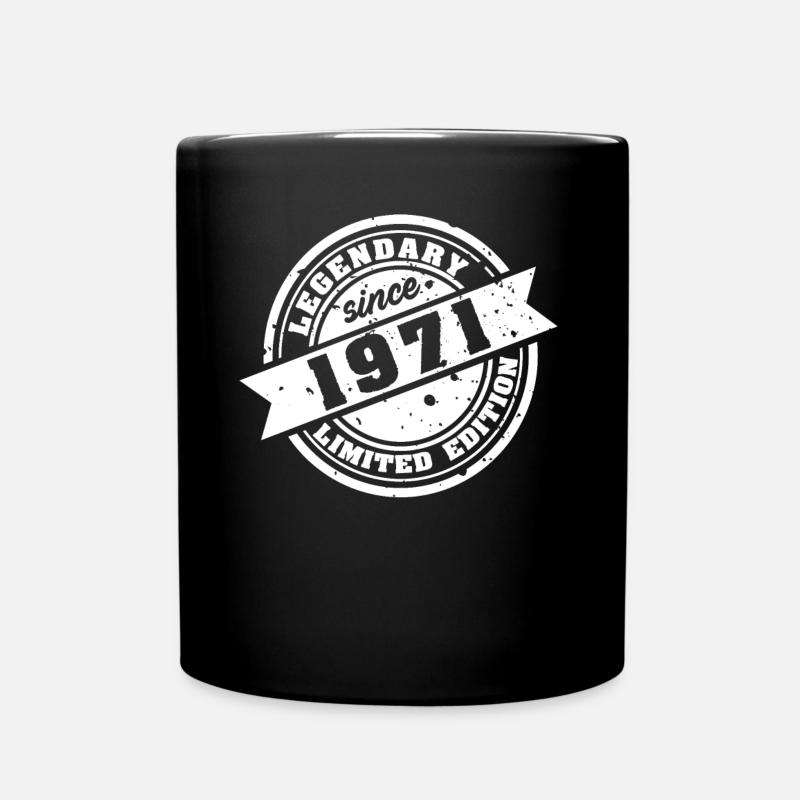 51ème Anniversaire Vintage Retro Cadeau 1971 - Mug uni - noir