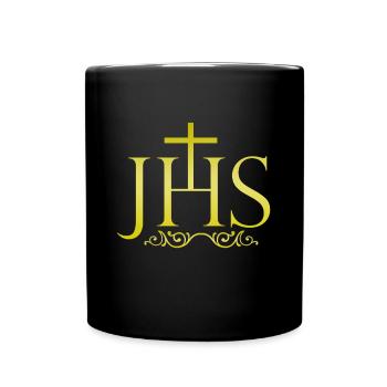 JHS Jésus-Christ Christianisme Dieu Religion Eglise - Mug uni - noir - Devant