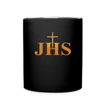 JHS Jésus-Christ Dieu Christianisme Religion Eglise - Mug uni - noir - Devant