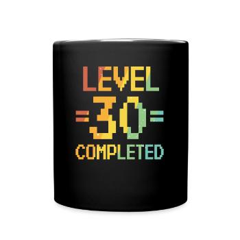 Fête du 30e anniversaire rétro niveau 30 ans - Mug uni - noir - Devant