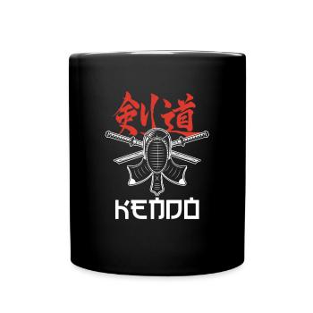 Kendo Bogu Shinai Katana Japan Samurai Ninja Gift - Full Colour Mug - black - Front