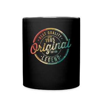 37th Birthday Original 1985 Vintage Gift - Full Colour Mug - black - Front
