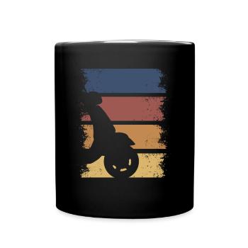 Scooter Tuning Moped Retro Mofa Roller Vintage - Tasse einfarbig - Schwarz - Vorne