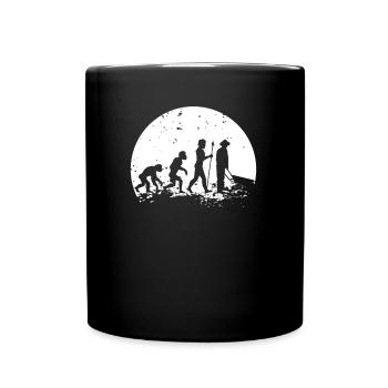 Gärtner Evolution Garten Vintage Gartenarbeit - Tasse einfarbig - Schwarz - Vorne