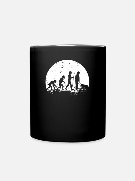 Gärtner Evolution Garten Vintage Gartenarbeit - Tasse einfarbig - Schwarz