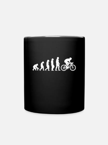 Evolution Radfahrer Fahrrad Radsport - Tasse einfarbig - Schwarz