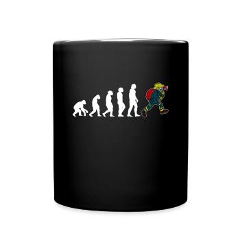 Feuerwehrmann Evolution Jugendfeuerwehr - Tasse einfarbig - Schwarz - Vorne