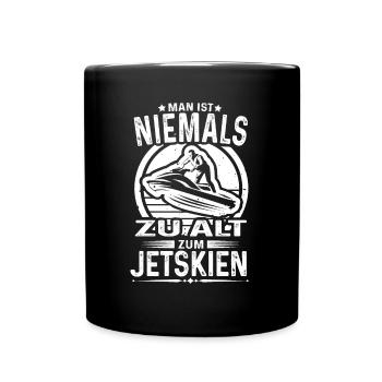 Jetski Wassersport Jetboot Jet Ski Retro Vintage - Tasse einfarbig - Schwarz - Vorne
