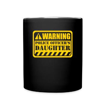Cadeau de flic de la fille d’un policier - Mug uni - noir - Devant