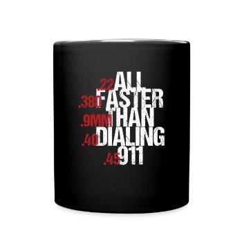 Amateurs d’armes à feu .22 .380 9mm plus rapide que la loi des armes à feu - Mug uni - noir - Devant