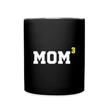 Mutter von drei Kindern MütterGeschenk - Tasse einfarbig - Schwarz - Vorne